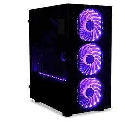 ibox Passion V4 czarny / obudowa PC / Mini Tower / podświetlenie RGB / pilot / szkło hartowane / 1x USB 3.0