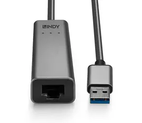 Adapter Lindy USB-A do Ethernetu 2,5G / Adapter sieciowy / USB-A(M) / RJ-45(F) / 2,5 Gb/s / RTL8156B