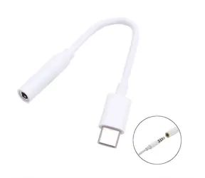 PremiumCord biały / Adapter / USB-C do gniazda 3,5 mm / układ DAC / 10 cm