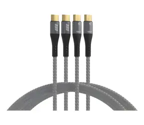 EFB USB-C szary / Kabel USB-C / 2× 1 m / 100 W PD / E-Marker / USB 2.0