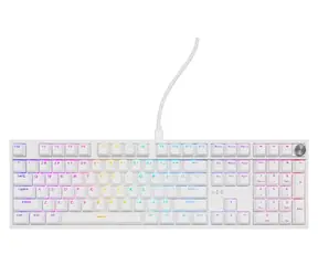 Genesis Thor 404 biała / Klawiatura mechaniczna do gier / RGB / Outemu Peach Silent / Przewodowa USB-A / Układ US