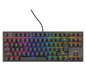 Genesis Thor 303 TKL RGB Outemu Peach Silent black / Klawiatura gamingowa / Mechaniczna / Układ CZ/SK / USB