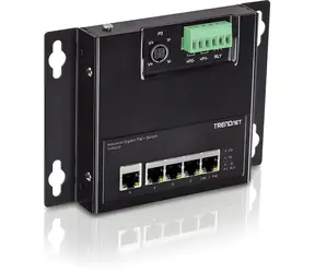 Przełącznik przemysłowy Trendnet 5- Port PoE+ / Przełącznik / 5- Port Gigabit PoE+ / 200 W / 10 Gbit/s / niezarządzany