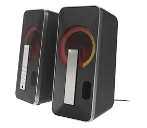 Genesis Helium 100BT RGB czarno-srebrny / Głośniki / 2.0 / 10W / Bluetooth 5.0 / Podświetlenie RGB