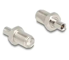 DeLock srebrny / Adapter SMA (F) - TS9 (M) / styki złocone / 50 Ohm
