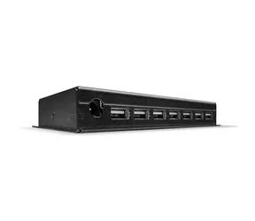 Lindy czarny / hub USB / 7 portów / USB 2.0 / obudowa metalowa