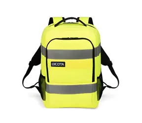 Plecak Dicota HI-VIS Base żółty / Plecak z kieszenią na laptopa / 24 l / rPET