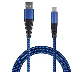 2GO USB-C 1 m niebieski / Kabel danych / USB 3.2 Gen 1 / nylonowy
