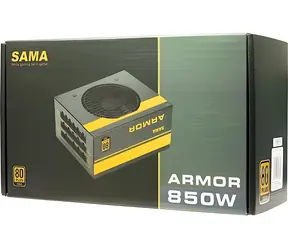 Inter-tech SAMA FTX-850-B Armor / Zasilacz / ATX / 850W / 80 PLUS Gold / Modułowy / 120 mm