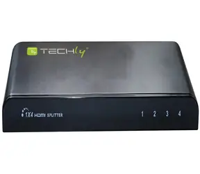 Techly IDATA HDMI-4K4 czarny / rozdzielacz HDMI / 1x wejście HDMI / 4X wyjście HDMI / 4K / 3D / HDCP 1.2