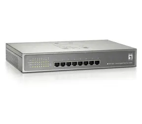 LevelOne GEP-0821 / Przełącznik / 8x Gigabit PoE+ / 123 W / Szafa 19" / Niezarządzany