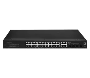 LevelOne IGS-2128 / Przełącznik przemysłowy / 24x GbE / 4X SFP/RJ45 Combo / Zarządzalny L2