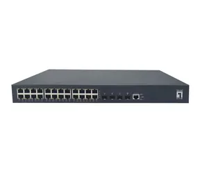 LevelOne GTP-2871DP / Przełącznik / 24x GbE PoE+ / 4X 10G SFP+ / PoE+ 400 W / L3 / 19"