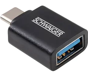 Schwaiger USB-C do USB-A czarny / Adapter / USB 3.2 Gen 1