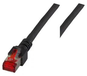 EFB CAT6 S/FTP 1,5 m czarny / Kabel krosowy / RJ45-RJ45 / LSZH / 250 MHz / 1000 Mbit/s