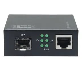 LevelOne GVM-2000 czarny / Konwerter mediów / RJ45/SFP / 1000 Mbit/s / VLAN / Zarządzanie siecią