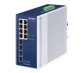 Planet IGS-1000-8T4X / Przełącznik przemysłowy / Niezarządzany / 8x Gigabit RJ-45 / 4X SFP / IP30