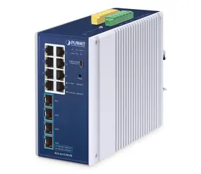 Planet IGS-4215-8T4X / Przełącznik przemysłowy / L2/L4 / 8x GbE RJ-45 / 4X SFP / DIN / IP30