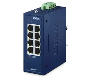 Planet IGS-800T / Przełącznik przemysłowy / 8x 1Gb RJ-45 / Niezarządzany / IP30 / od -40 do 75 °C