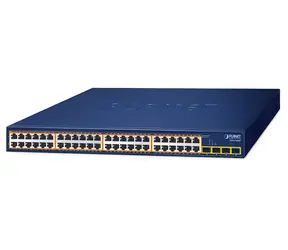 Planet GSW-5240HP / Przełącznik / Niezarządzany / 48x Gigabit PoE+ RJ-45 / 4X SFP / 1U