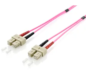 Equip światłowodowy SC-SC OM4 5m fioletowy / Kabel krosowy / Wielomodowy / Duplex / Osłona LSZH
