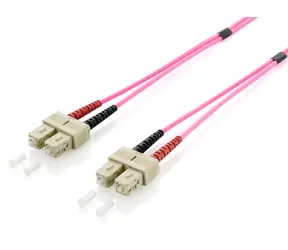 Equip światłowodowy SC-SC OM4 15m / Patchcord / Wielomodowy / Duplex / fioletowy