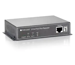 Wzmacniacz sygnału PoE LevelOne czarny / Wzmacniacz sygnału PoE / 3x Fast Ethernet / zasięg +100 m / montaż na ścianie