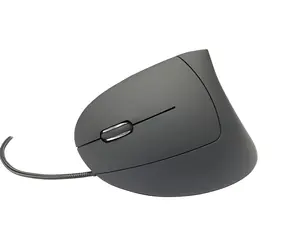 MediaRange Pionowa czarna / Mysz ergonomiczna / USB / dla osób leworęcznych / 6 przycisków