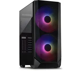 Inter-tech IT-3503 Airstream czarny / Obudowa / Mid-Tower / E-ATX / 2x 200mm ARGB / szkło hartowane