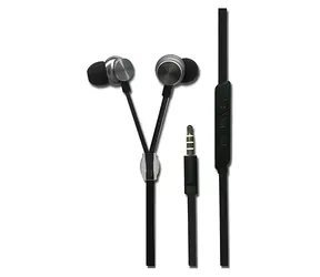 Słuchawki douszne 2GO In-Ear Luxury Zipper-Style antracytowe / Słuchawki douszne z mikrofonem / Gniazdo 3,5 mm / przewodowe