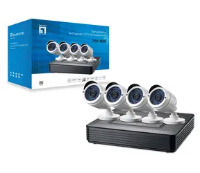 LevelOne DSK-8001 biały / Zestaw kamer / Rejestrator 8-kanałowy / 4X kamery 2 MP / IP66 / IR 30 m
