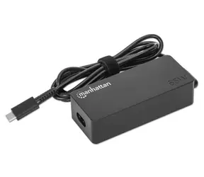 Manhattan 65W USB-C czarny / Zasilacz / Power Delivery 3.0 / 100-240 V / Kabel 1,2 m