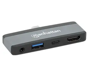 Manhattan Grey / Stacja dokująca / USB-C / HDMI 4K / USB-A 3.2 Gen2 / PD 100 W