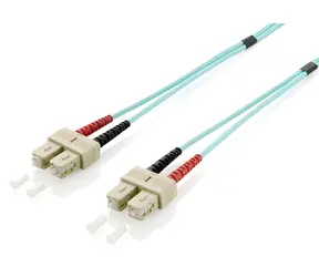Equip światłowodowy SC-SC OM3 3M / Kabel krosowy / Wielomodowy / Duplex / Osłona LSZH