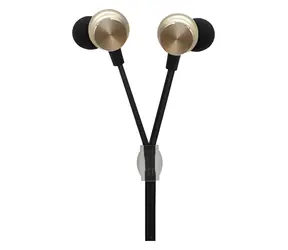 Słuchawki douszne 2GO In-Ear Luxury Zipper-Style, złote / Słuchawki douszne z mikrofonem / Gniazdo 3,5 mm / przewodowe