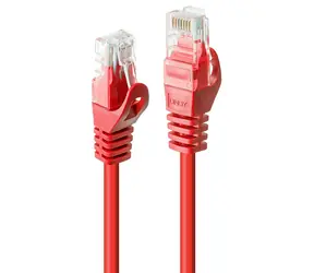 Lindy Patch cable Basic Cat6 U/UTP czerwony 0,5 m / Patch cable / CAT6 / U/UTP / RJ-45