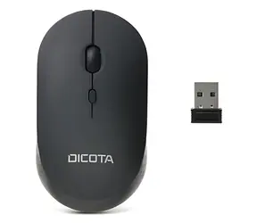 Dicota Silent V2 czarna / Bezprzewodowa mysz optyczna / cicha / 800-1600 DPI