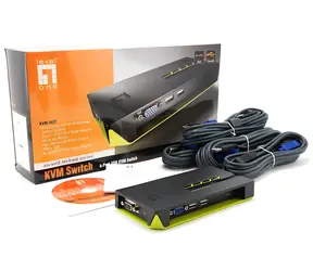 LevelOne KVM-0422 czarny / przełącznik KVM / 4 porty / USB / VGA / 2048x1536px