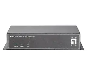 LevelOne POI-4000 czarny / Injektor PoE / Szybki Ethernet / 1 Port / 56 W