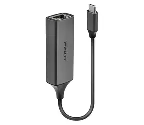 Lindy USB-C Gigabit Ethernet adapter / Network adapter / RTL8153 / 5 Gbit/s / srebrny