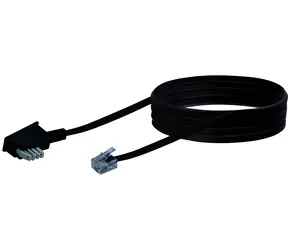 Schwaiger TAE-N-RJ11 czarny / Kabel telefoniczny / 6P4C / 6 m