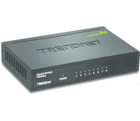 Przełącznik Trendnet 8x Gigabit metal / Przełącznik / 10/100/1000 Mb/s / Niezarządzany / 16 Gb/s / GREENnet