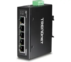 Trendnet TI-G50 / Przełącznik przemysłowy / 5- Port Gigabit / IP30 / Szyna DIN / od -40 do 75 °C