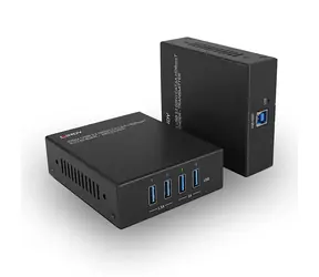 Lindy 43410 czarny / przedłużacz USB / USB 3.2 Gen 1 / Cat.6A / zasięg 100 m / 5 Gbit/s