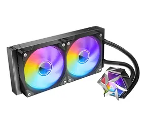 Azza HEX 240 ARGB czarny / chłodzenie wodne procesora / 2x 120 mm / pompa 3600-4400 obr./min / AM4, AM5, LGA1700
