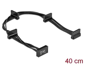 DeLock 0,4 m / Kabel zasilający SATA / SATA 15-pin > 4X SATA 15-pin / czarny