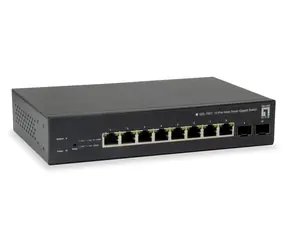LevelOne GEP-1051 / Przełącznik / 8x Gigabit PoE+ (70 W) / 2x SFP / Web SMART / Zarządzalny L2/L3/L4