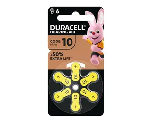 Duracell EasyTab 10 (PR70) / Baterie do aparatów słuchowych / 6 szt.