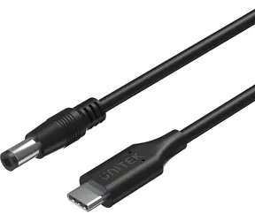 Unitek C14116BK-1.8M / Kabel zasilający / USB-C - DC 5,5 mm / 65 W / 1,8 m