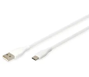 Digitus USB-C - USB-A biały / Kabel do transmisji danych / Silikonowy / USB 2.0 / PD 60 W / 2 m